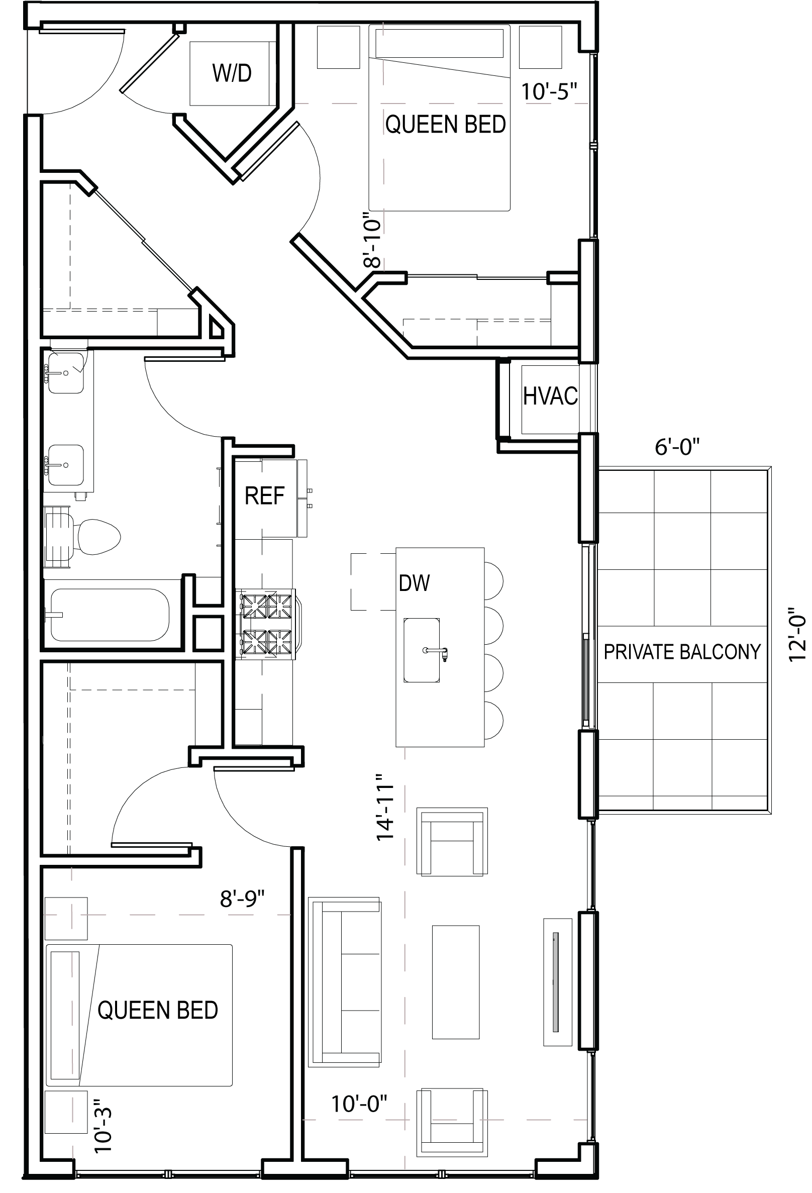 Plan Penthouse 3 Frances Apartments